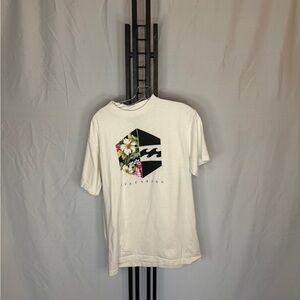 Billabong White Floral Graphic‎ Tee